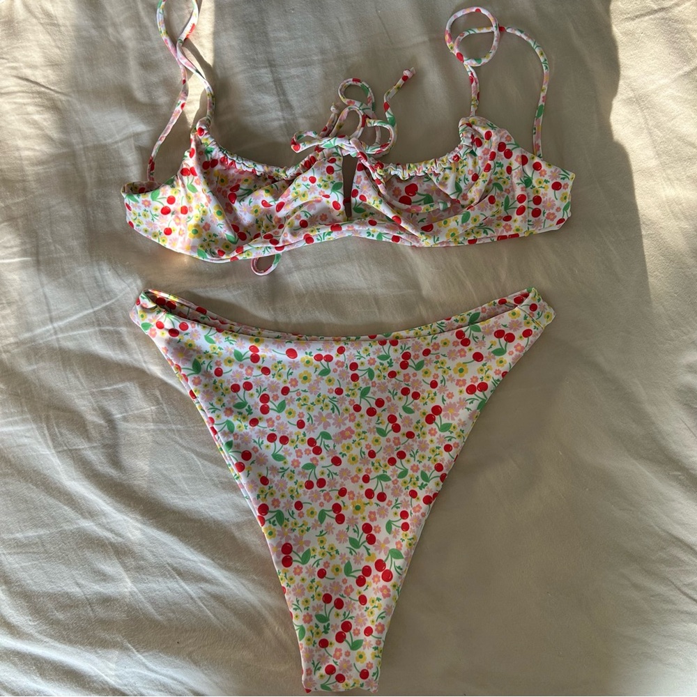 Skatie Swim Demi Top and Kelly Bottom in “Carmel” -